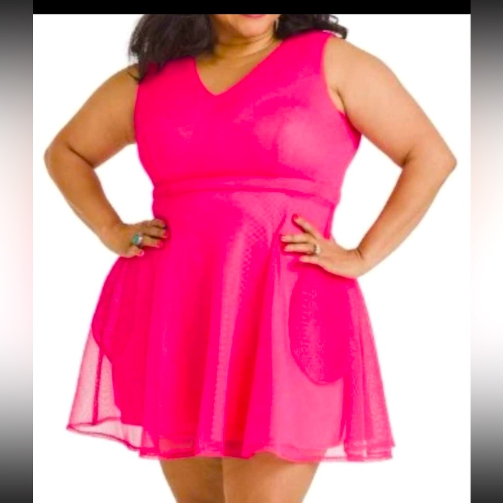 Hot pink cocktail dress